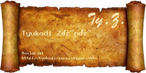 Tyukodi Zénó névjegykártya